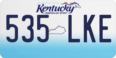KY license plate 535LKE