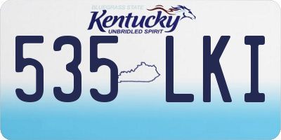 KY license plate 535LKI