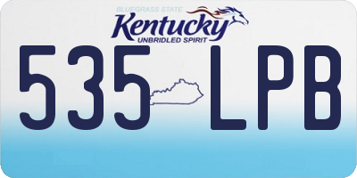 KY license plate 535LPB