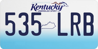 KY license plate 535LRB