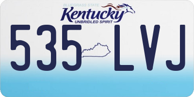 KY license plate 535LVJ
