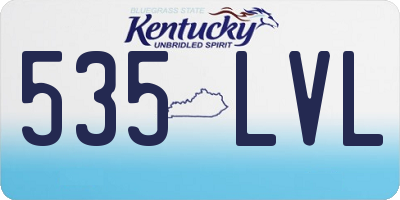 KY license plate 535LVL