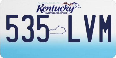 KY license plate 535LVM