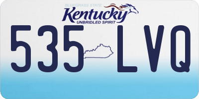 KY license plate 535LVQ