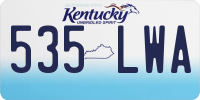 KY license plate 535LWA