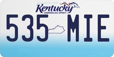 KY license plate 535MIE