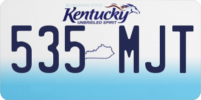 KY license plate 535MJT