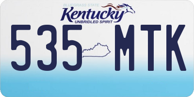 KY license plate 535MTK
