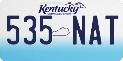 KY license plate 535NAT