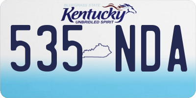 KY license plate 535NDA