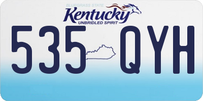 KY license plate 535QYH