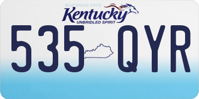 KY license plate 535QYR