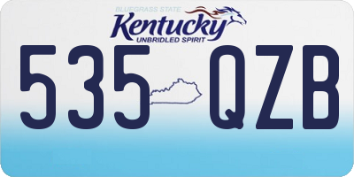 KY license plate 535QZB