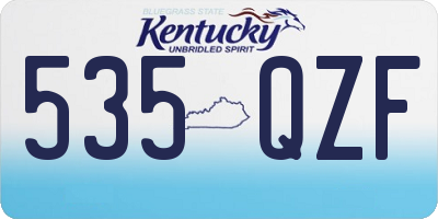 KY license plate 535QZF