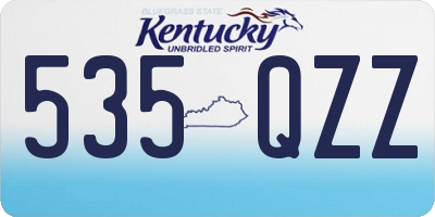 KY license plate 535QZZ