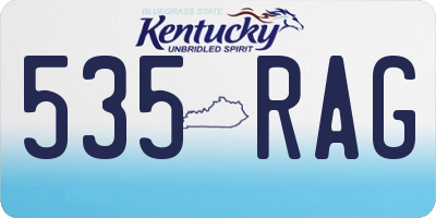 KY license plate 535RAG