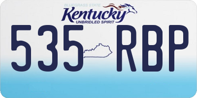 KY license plate 535RBP