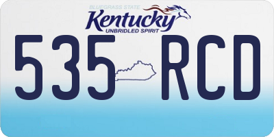 KY license plate 535RCD