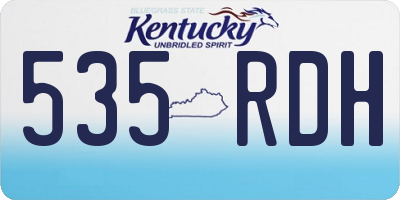 KY license plate 535RDH