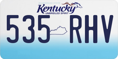 KY license plate 535RHV