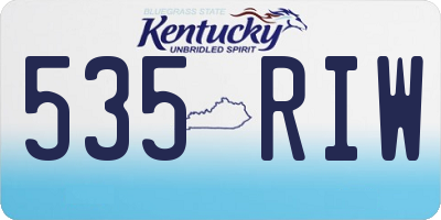 KY license plate 535RIW