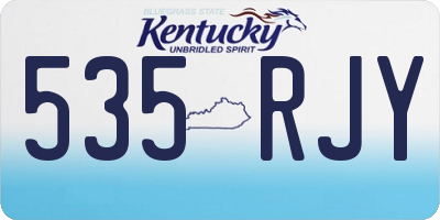 KY license plate 535RJY