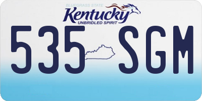 KY license plate 535SGM