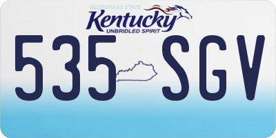 KY license plate 535SGV