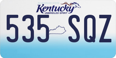 KY license plate 535SQZ