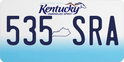 KY license plate 535SRA