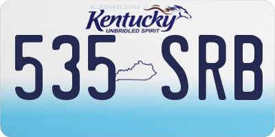 KY license plate 535SRB