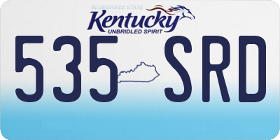 KY license plate 535SRD