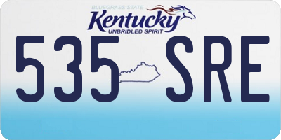 KY license plate 535SRE