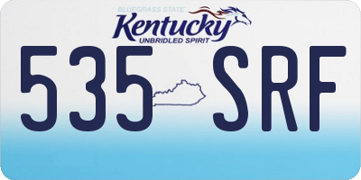 KY license plate 535SRF