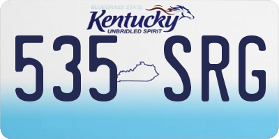 KY license plate 535SRG