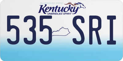 KY license plate 535SRI