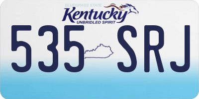 KY license plate 535SRJ