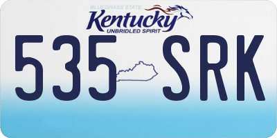 KY license plate 535SRK