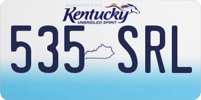 KY license plate 535SRL