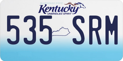 KY license plate 535SRM
