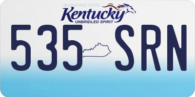 KY license plate 535SRN
