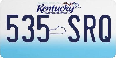 KY license plate 535SRQ