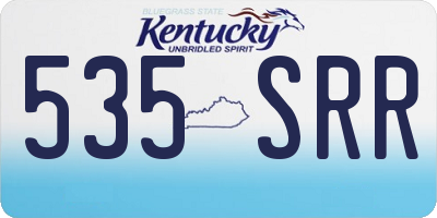 KY license plate 535SRR