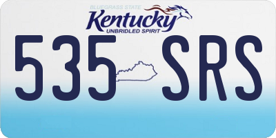 KY license plate 535SRS