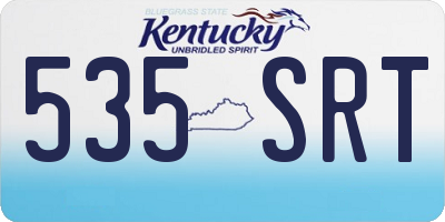 KY license plate 535SRT