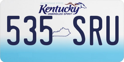 KY license plate 535SRU
