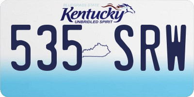 KY license plate 535SRW