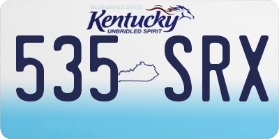 KY license plate 535SRX
