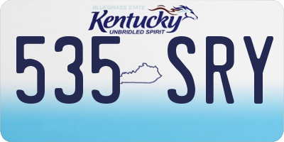 KY license plate 535SRY