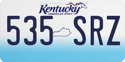 KY license plate 535SRZ